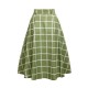 Green  Plaid Swing Skirt