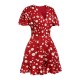 Red  Polka Dot Ruffle Romper