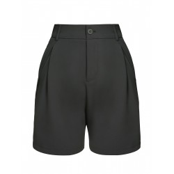 Dark Gray  Solid Vintage Shorts