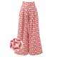 Red  Heart Op Art Wide-Leg Pants