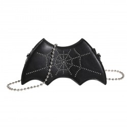 Halloween Diamond Spider Web Bat Shape Bag