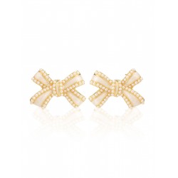 Vintage Alloy Bow Stud Earrings