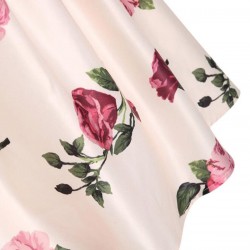 Pink  Rose Floral Swing Dress