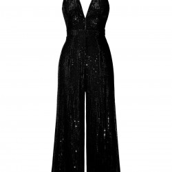 Solid Shiny Slip Vintage Jumpsuit