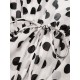 Black&White  Polka Dots Long Cover-up